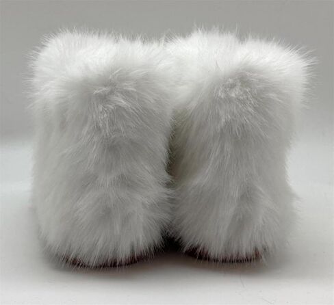 Girls Fluffy Furry Snow Boots Faux Fur Winter Warm Outdoor Boots in Saudi Arabia