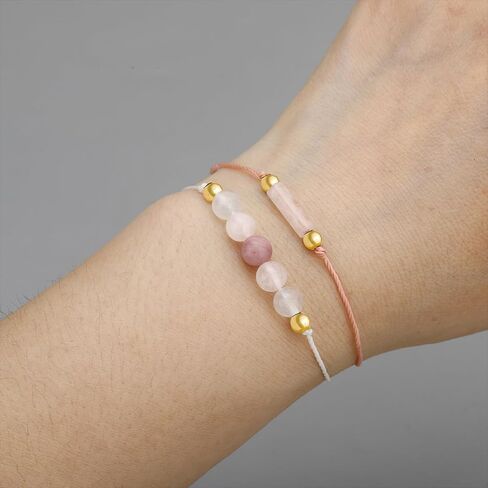 Pregnancy Bracelet for Women Colorful Crystal Beaded Bracelets Gemstone Layered Bead Bracelet Healthy Pregnancy Bracelet with Card Fashion Jewelry Accessories in Saudi Arabia