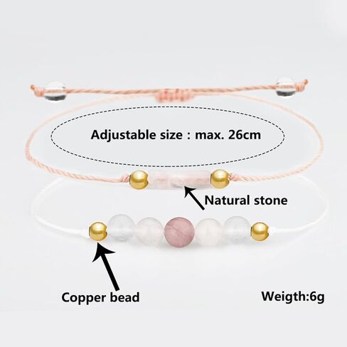 Pregnancy Bracelet for Women Colorful Crystal Beaded Bracelets Gemstone Layered Bead Bracelet Healthy Pregnancy Bracelet with Card Fashion Jewelry Accessories in Saudi Arabia