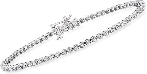 RS Pure by Ross-Simons 1.00 CT. T.W. سوار تنس الماس في الفضة الاسترليني in Kuwait