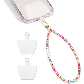 Clay Phone Charm Strap with 2 Tether Tabs,Detachable Phone Lanyard Hands-Free Wrist Strap Accessory for Women - iPhone 15 Pro Max/ 14 Pro Max/ 13 Pro Max/ 12 in Kuwait