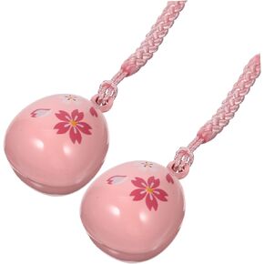 2pcs Cherry Blossom Water Sound Bell Car Key Pendent Phone Lanyard Decor Cellphone Charm Strap Pink Key Chains Car Decor Sakura Bell Pendant Copper Miss Flower Bell Cherry Blossoms