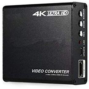 UHD 4K Composite S-Video RCA AV to HDMI Converter Upscaler 1080P HDTV AV Adapter