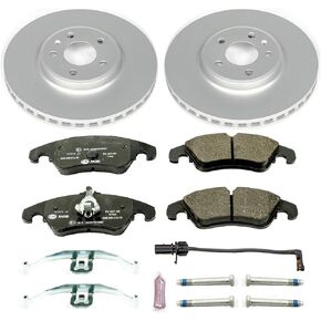 Power Stop CRK5752 front Z23 Evolution Geomet® Coated Brake Kit and 1 Front Sensor Wire