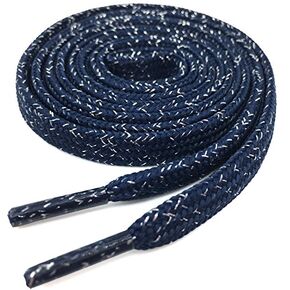 YJRVFINE Flat Shoe Laces Quality Gold Silk Thick Shoelaces for Shoes Boots