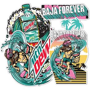 Desert Cactus Mountain Dew Mt Dew Sticker Vinyl Decal Laptop Water Bottle Car Scrapbook (Type 2-4) in Saudi Arabia