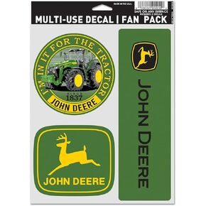 WinCraft John Deere 3 Pack Multi-USE Decals 5.5X7.75 Tractor Logo