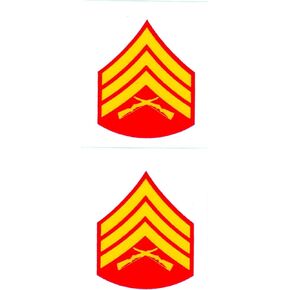 Marine Corps E-5 Sergeant Mini Decals Stickers 1 1/4