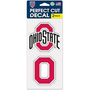 Wincraft NCAA Ohio State University Perfect Cut Decal (Set of 2), 4" x 4",Black