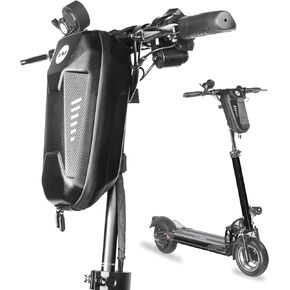 Scooter Bag Handlebar Waterproof 11" x 5.25" x 4.75",Large Capacity For Different Accessories, Handlebar Front Bag No Cover Light Reflective Line For Scooter,Bike,Motorcycle With T Shape
