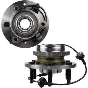 Autoround 515096 Pair Front Wheel Hub and Bearing Assembly Fit for 4x4 4WD Chevy Tahoe Silverado/Suburban 1500 Avalanche, GMC Yukon XL Sierra 1500, Cadillac Escalade ESV EXT (2007-2014)