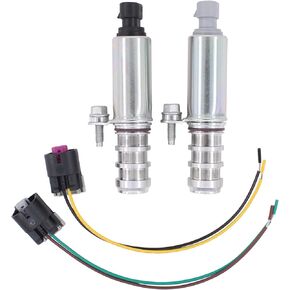 MOTOKU Timing VVT Intake and Exhaust Camshaft Position Actuator Solenoid Valve with Connector Wiring Harness Kit for Chevrolet for GMC for Buick LaCrosse Verano Regal Equinox Malibu HHR Terrain G5 G6