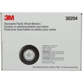 3M Disposable Plastic Wheel Maskers, 30204, X-Large, 125, 1 Box per case, Xlarge, Factory