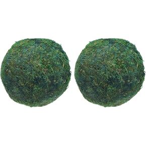 MECCANIXITY 2 Pcs Moss Balls 5.9 Inch Green Decorative Moss Balls for Centerpiece Bowls Vase Fillers Home Decor