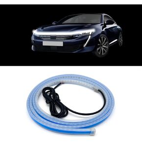 LED Strip Light for Car Hood, Ice Blue Flexible LED Strip Lights for Car Exterior, 59 Inches Daytime Running Light for Cars Trucks (ice Blue)