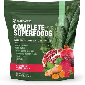 Complete Superfoods, Complete Spectrum Multivitamin, Greens and Reds Blend, Enzymes, Probiotics (Pineapple Strawberry, 30 Stick Packs)