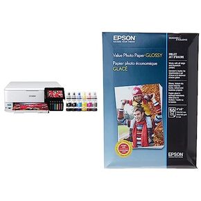 Epson EcoTank Photo ET-8550 Wireless Wide-Format All-in-One Supertank Printer with Scanner, Copier, Ethernet and 4.3-inch Color Touchscreen, Large in Saudi Arabia
