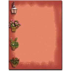 Garden Wall Letterhead Laser & Inkjet Printer Paper, 100 pack