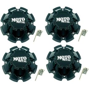4 Pack M793BK01 Moto Metal Cap M-793 Black Wheel Center Cap