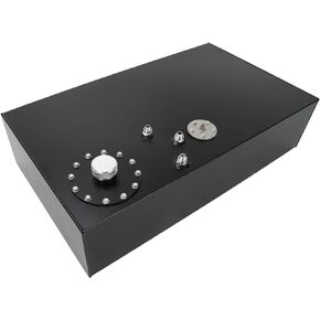 labwork 17 Gallon/64L Street Rod Aluminum Race Fuel Cell Gas Tank w/Cap Level Sender Black