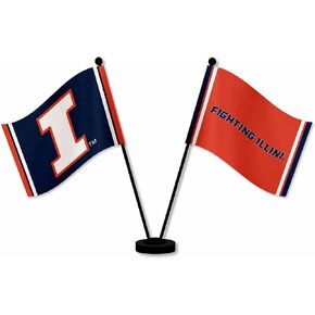 Illinois Fighting Illini Desk and Table Top Flags