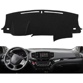 Dash Cover Mat Custom Fit for Honda Pilot 2016-2022, Dashboard Cover Pad Carpet Protector (Black) F171