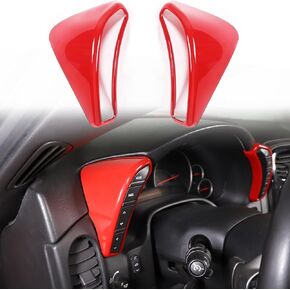 Dashboard Button Cover Trim Compatible with Chevy Corvette C6 2005-2013, Speedometer Bezel Cover Trim Frame Interior Accessories (Carbon Fiber Pattern)