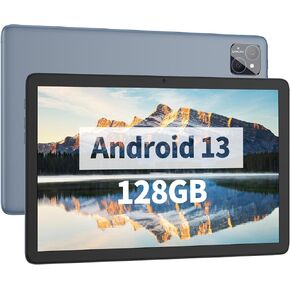 PRITOM TAB 11 Android 13 Tablet, 10 inch Tablet with Octa-Core, 5G WiFi6, 128GB, 8000mAh, HD IPS Display, Dual Camera, Bluetooth, FM, USB C