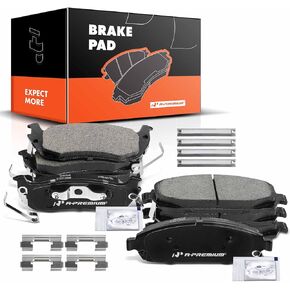 A-Premium Front & Rear Ceramic Disc Brake Pads Set Compatible with Select Jeep Models - Commander 2006-2010, Grand Cherokee 2005-2010, with Hardware, 8 Pcs
