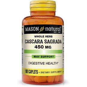 MASON NATURAL Cascara Sagrada 450mg. Contains 100 CAPLETS