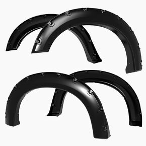Tyger Auto Fender Flares Compatible with 2008-2010 Ford F-250 F-350, Smooth Textured Paintable Bolt-Riveted Style 4pc | TG-FF8F4688