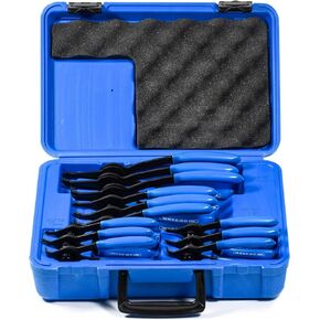 12 Piece Versatile Retaining Snap Ring Pliers set,Heavy Duty Fixed Tip Combination Internal/External Snap-ring Pliers for 0.038in 0.047in 0.070in 0.090in