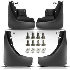 YHTAUTO Mud Flaps Splash Guards Fits Jeep Grand Cherokee 2011-2022 (Without Rock Rails & Factory Fender Flares), Mudguards Mudflaps Accessories for Cars with Hardware Kit, Front & Rear 4Pcs Set