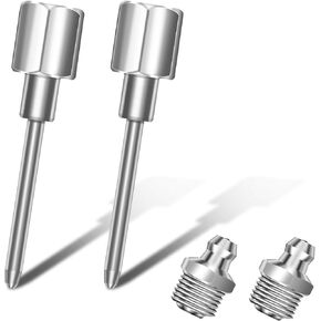 2pcs Grease Needle Nozzles, Grease Gun Needle Nozzles Tip Narrow Needle Grease Adapter with 1/8 Inch NPT Threads for Lubricating, Grease Gun Fittings