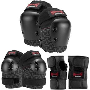 187 KILLER PADS Skateboarding Knee Pads, Elbow Pads, and Wrist Guards, Six Pack Pad Set, Independent, Junior
