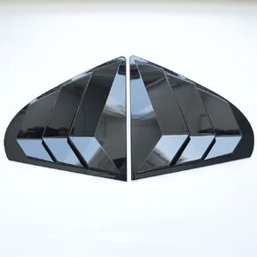 New Racing Rear Quarter Window Louvers Scoops Shades Blinds for Mitsubishi Lancer EX 2008 2009 2010-2016 2017 (Carbon Fiber Style)