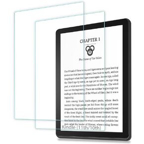2 Pack Screen Protector Compatible with Kindle (11th/10th Generation, 2022/2019 Released), Tempered Glass 2 Pack Full Coverage Screen Protector Glass 9H Hardness Easy Installation
