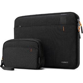 Inateck 13 inch Shockproof Laptop Bag for 13-inch MacBook Air M3/A3113 2024, M2/A2681 M1/A2337, MacBook Pro M2/A2686 M1/A2338 2024-2016, Water-Resistant 360° Protective Laptop Case with Accessory Bag