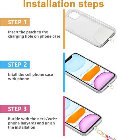 Clay Phone Charm Strap with 2 Tether Tabs,Detachable Phone Lanyard Hands-Free Wrist Strap Accessory for Women - iPhone 15 Pro Max/ 14 Pro Max/ 13 Pro Max/ 12 in Kuwait