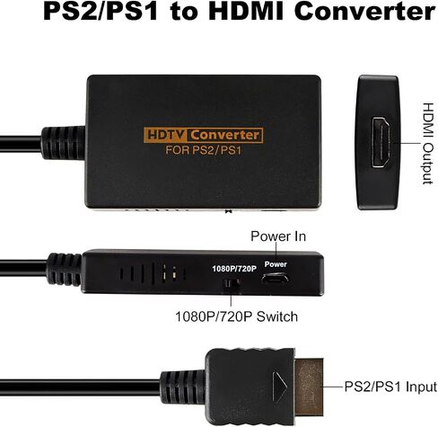 محول PS2 إلى HDMI، يدعم محول تحويل 1080P و720P لـ PS2/PS1 in Saudi Arabia