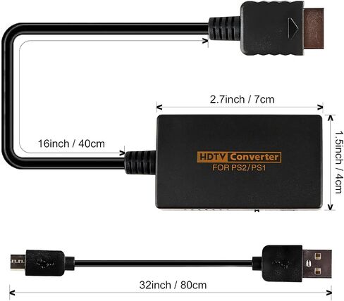 محول PS2 إلى HDMI، يدعم محول تحويل 1080P و720P لـ PS2/PS1 in Saudi Arabia