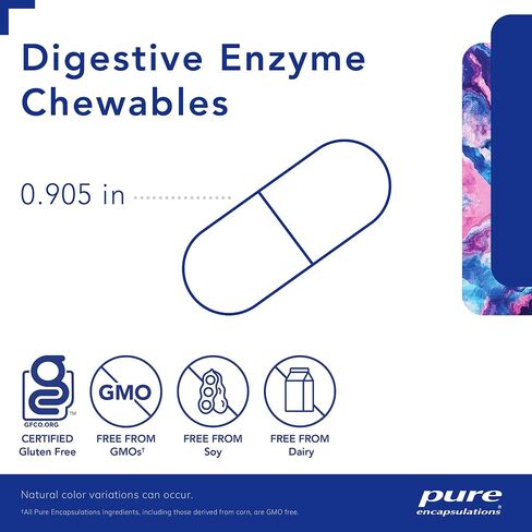 Pure Encapsulations Digestive Enzyme Chewables | Chewable Enzyme Blend to Support Protein, Carbohydrate, Fiber, and Dairy Digestion | 100 Chewable Tablets in Saudi Arabia