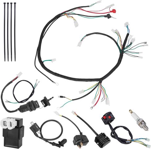 RUTU Racing AC CDI GY6 AC Ignitor Relay منظم الجهد الكهربي متعدد الوظائف المقود تبديل الأسلاك تسخير شرارة التوصيل أطقم لGY6 50cc -150cc ATVs Go Karts Quad Bike YX KLX 4 عجلات، سكوتر، عربات التي تجرها الدواب in Saudi Arabia