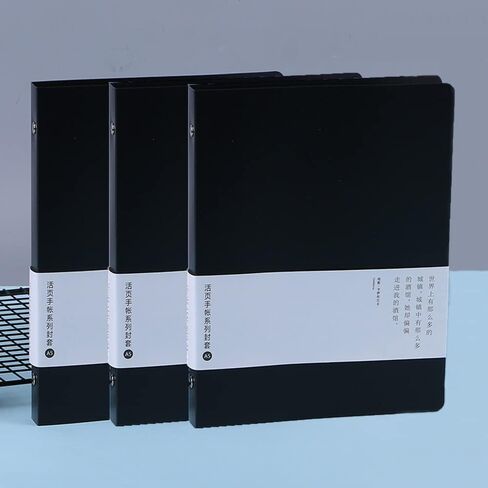 دفتر ملاحظات قابل لإعادة الملء مقاس A5 PP مكون من 6 حلقات مكون من 6 حلقات وغطاء دائري يحمل ورق مقاس 5.7 بوصة × 8.27 بوصة، حلقة 0.7 بوصة، 3 عبوات، أبيض 3 عبوات (PPbinder) in Saudi Arabia