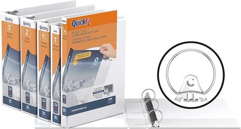 ملف فيو، 3 بوصة، حلقة دائرية، ابيض (88050) in Kuwait