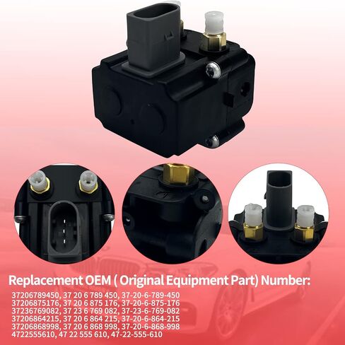 VIGOR Air Suspension Compressor Valve Block Compatible with 2009-2017 BMW 535i/535i GT/550i/550i GT/740i/740LD/740Li/750i/750Li/760Li Car, OEM Number 37206875176, 37206789450 in Saudi Arabia