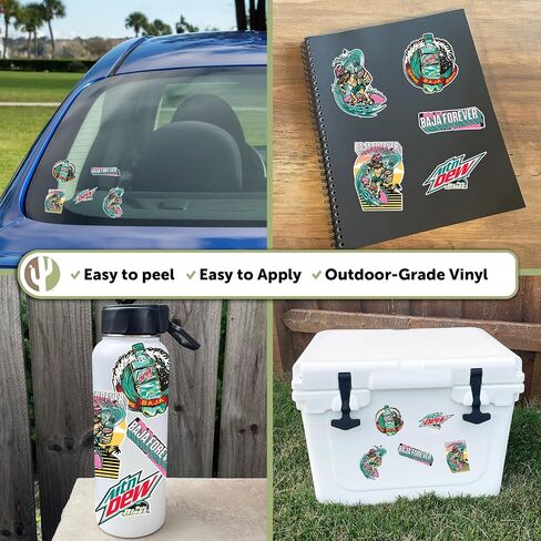 Desert Cactus Mountain Dew Mt Dew Sticker Vinyl Decal Laptop Water Bottle Car Scrapbook (Type 2-4) in Saudi Arabia