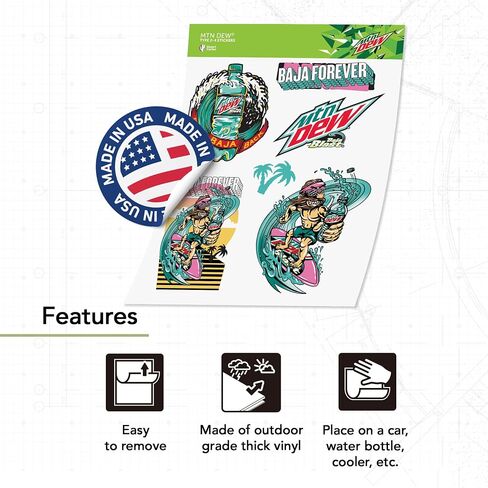Desert Cactus Mountain Dew Mt Dew Sticker Vinyl Decal Laptop Water Bottle Car Scrapbook (Type 2-4) in Saudi Arabia