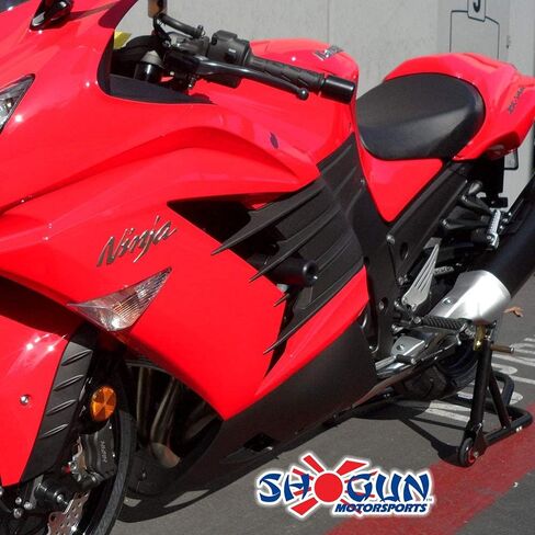 Shogun Kawasaki Ninja ZX14R ZX 14 2012 2013 2014 2015 2016 2017 2018 2019 2020 2021 2022 2023 2024 Black No Cut Frame Sliders Fits ABS & NON ABS Models - 750-4719 - MADE IN THE USA in Saudi Arabia