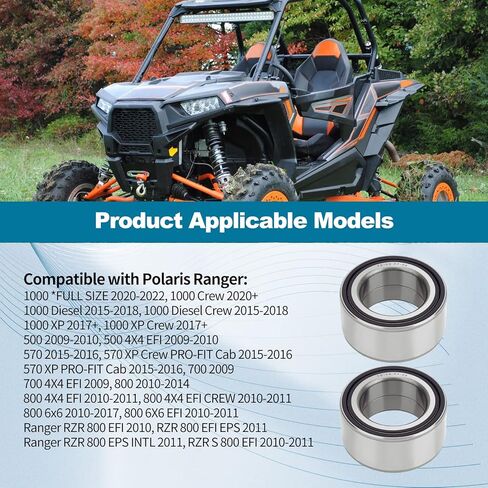 3514822 3514699 محامل محور العجلة الأمامية والخلفية لـ Polaris Ranger RZR 900 1000 4 S XP XC 2014-2018 Turbo Sportsman 550 850 14-22 Scrambler 850 1000 General 1000 #3514627 3514924 3515090، 4 قطع in Kuwait